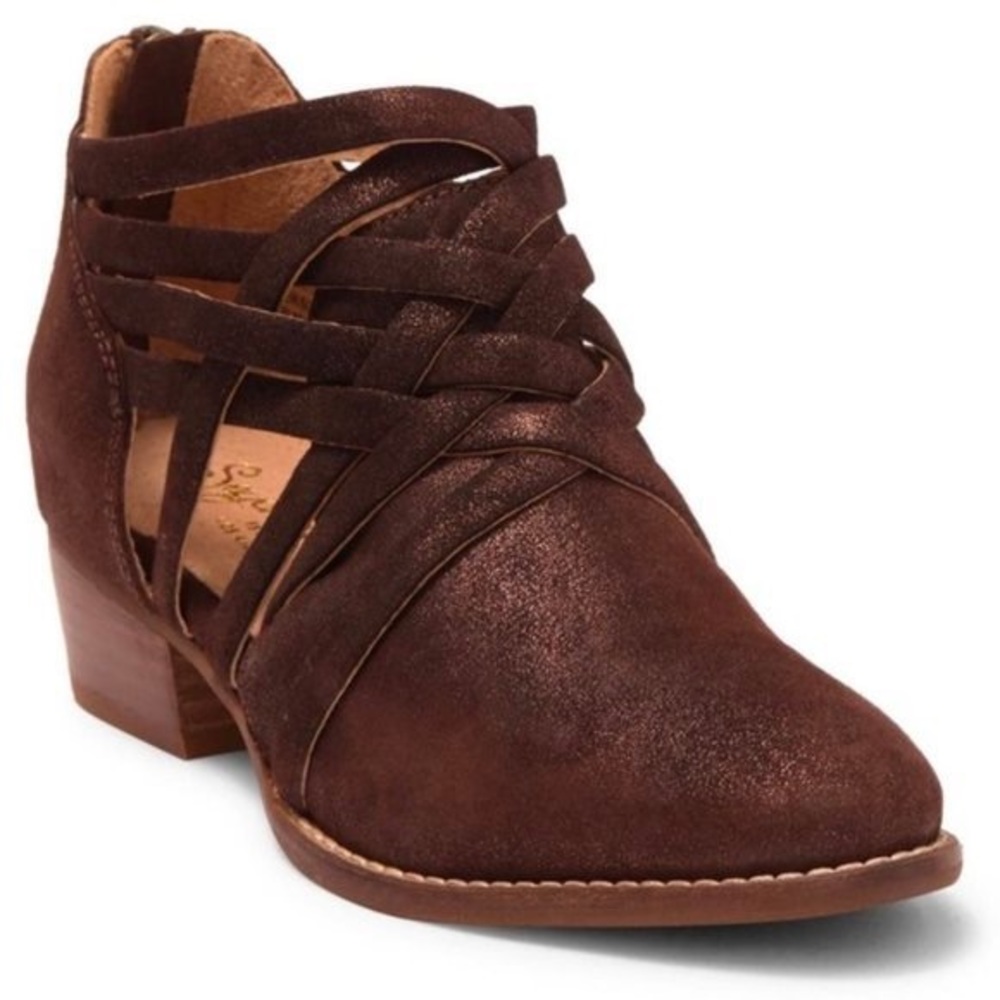 NWB Seychelles “So Blue” Copper Metallic Booties